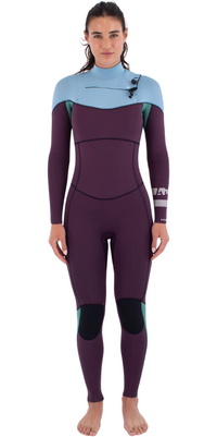2026 Hurley Womens Advant 3/2mm Chest Zip Wetsuit WFS0013302 - Bonnie Blue
